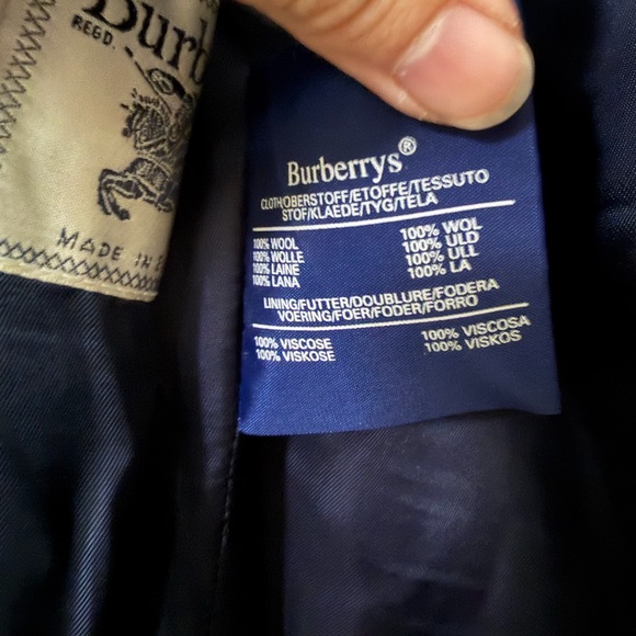 Burberry Vintage 100% Wool Tailored Double-Breasted Blazer - Picture 6 of 8